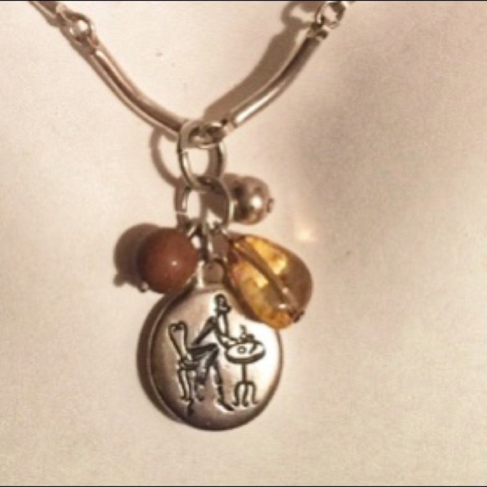 “ Girl At Cafe” medallion necklace!